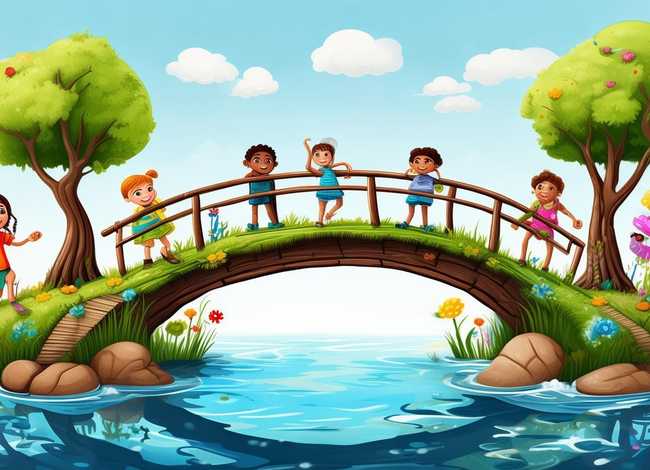 儿童插画小桥（儿童插画小桥图片）