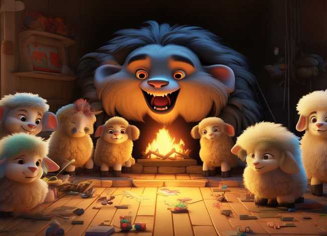 儿童故事大全100首狼和七只小羊，幼儿睡前听故事大全狼和七只小羊