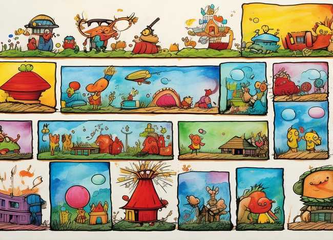 儿童故事简笔画图片连环画；儿童简笔画故事连环画