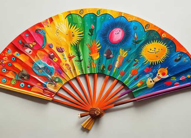 儿童扇子画（儿童扇子画图片简单好看）