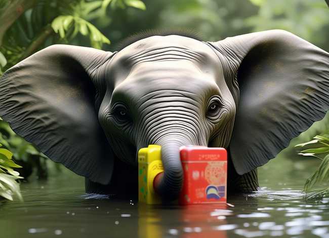 大象喝果汁儿童故事（大象喝水的故事视频）