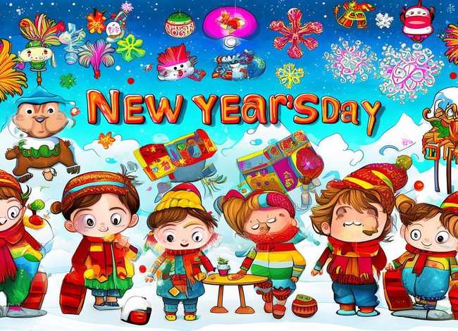 元旦节儿童手抄报诗歌故事童谣 元旦手抄报的儿歌