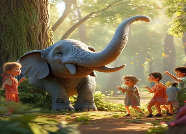 大象的鼻子为什么那么长儿童故事、故事大象的鼻子为什么这么长