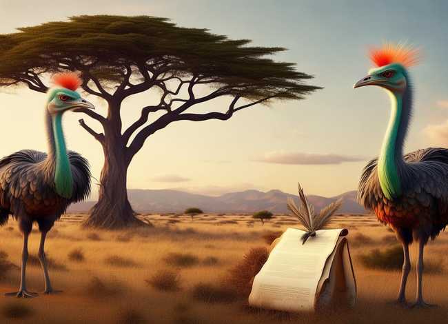 鸵鸟故事图片带文字、鸵鸟故事图片带文字高清