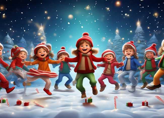 圣诞舞蹈跳起来了儿童、圣诞节舞蹈儿童