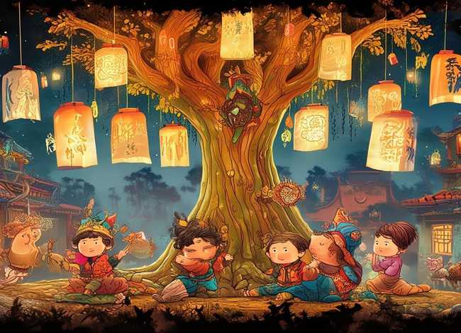 中国儿童童话故事画画；中国童话画画图片大全