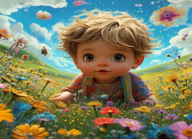 童话故事儿童画作品；童话故事绘画作品连环画