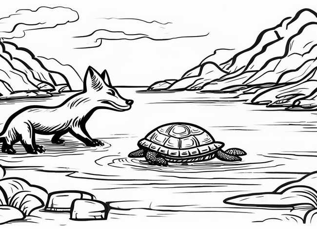 伊索寓言配画简笔画；伊索寓言配图简笔画