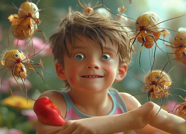 儿童故事蚊子咬小男孩，蚊子叮蚊子的小故事