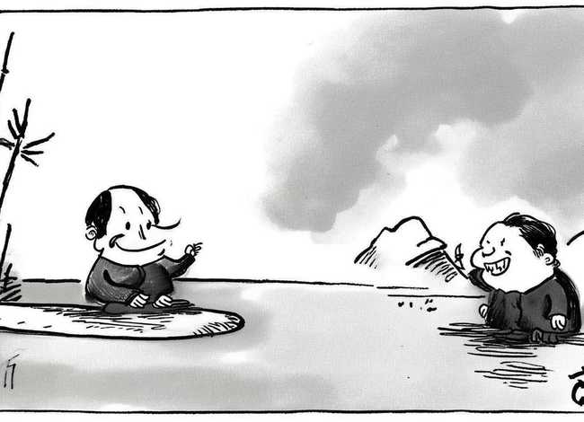 成语故事画蛇添足图画 画蛇添足成语故事插图简笔画