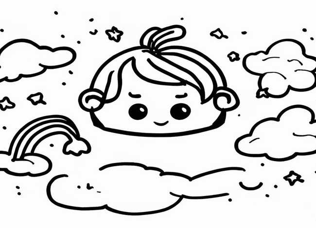 线描画儿童画简单图片（线描画儿童画简单图片可爱）