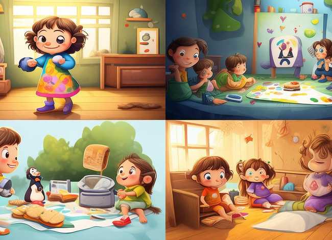 幼儿故事四格 幼儿园四格画故事