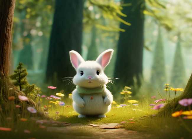 小故事小兔子乖乖，故事小兔子乖乖插图绘画