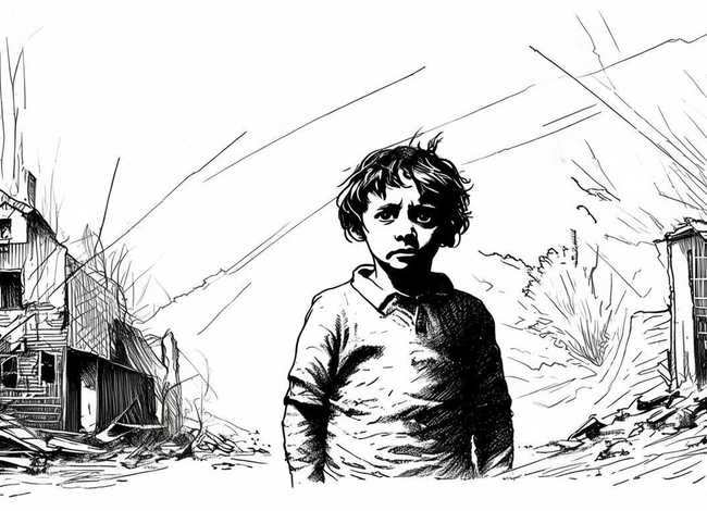 战争的儿童图片 - 战争的儿童图片简笔画