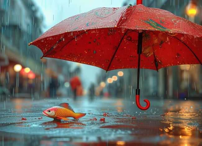 雨伞的小故事gif；雨伞的小故事