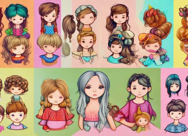 儿童发型图案模板 - 儿童发型图案模板大全