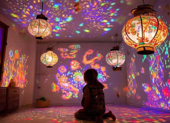 儿童投影宫灯视频、儿童投影灯哪个牌子好