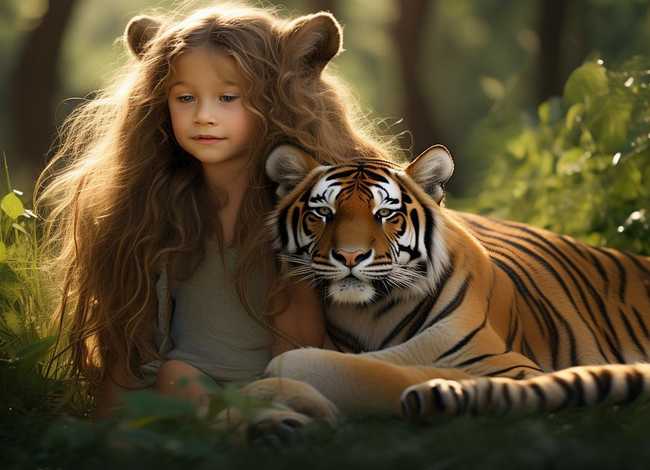 老虎和小姑娘的故事、老虎和小姑娘的故事视频