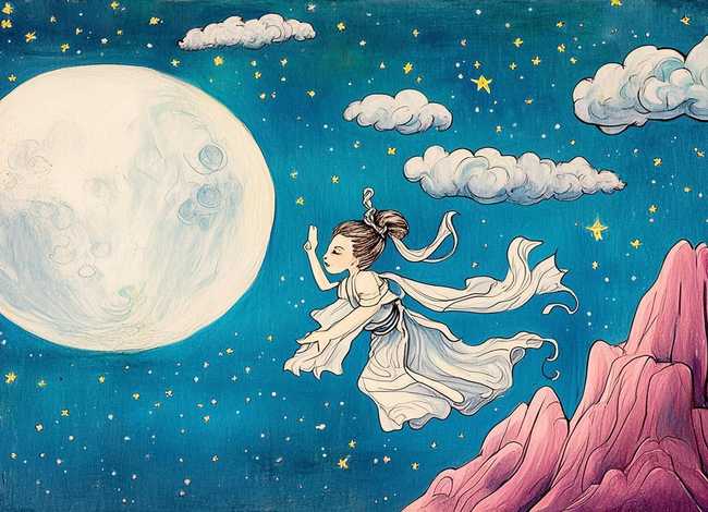 儿童画嫦娥奔月图片、儿童画嫦娥奔月图片大全 儿童画嫦娥奔月图片、儿童画嫦娥奔月图片大全