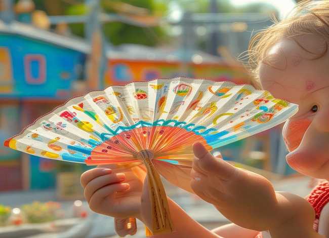 扇子画幼儿；扇子画幼儿园