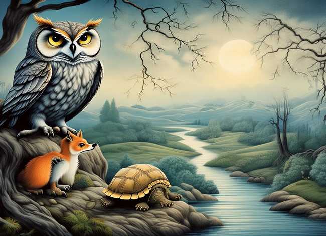 富含哲理的寓言故事绘画 - 富含哲理的寓言故事绘画作品