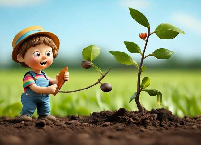 拔苗助长儿童漫画 - 拔苗助长儿童画画的图片