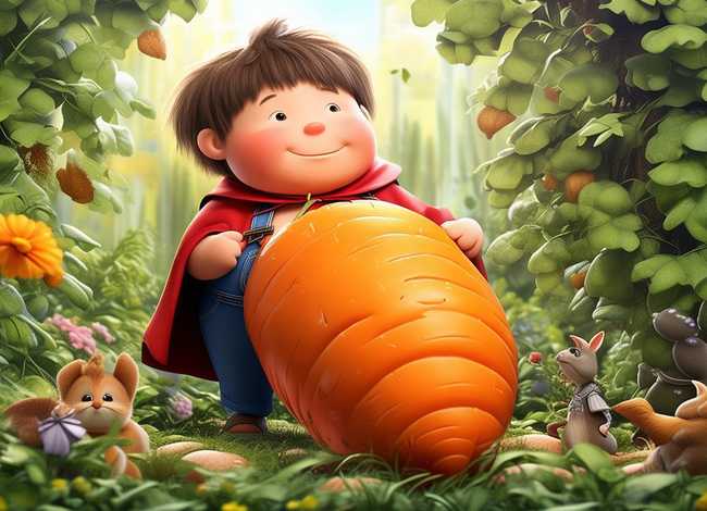 儿童故事拔萝卜封面 拔萝卜故事图片顺序