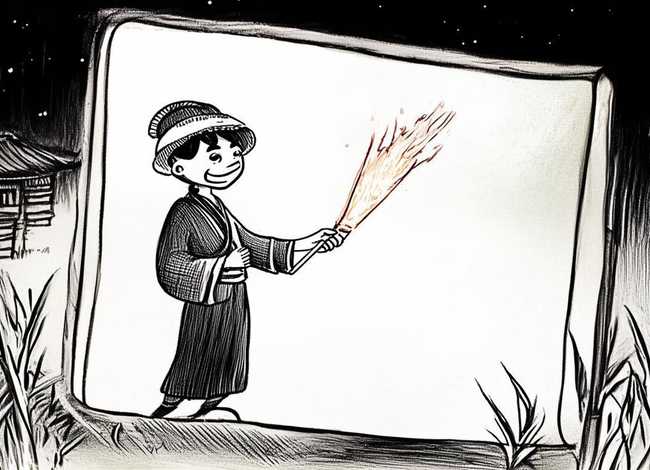 神笔马良故事配画，神笔马良故事配画简笔画