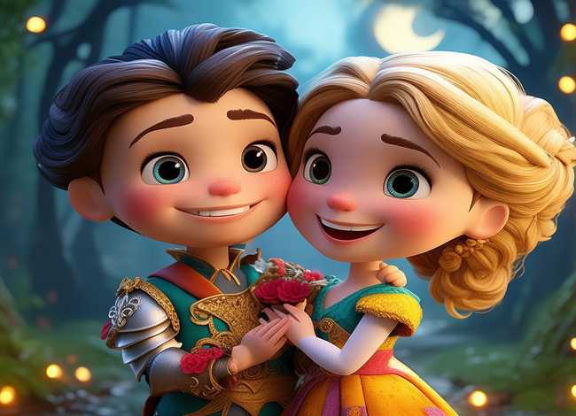 卡通童话情侣照片、卡通童话情侣照片图片