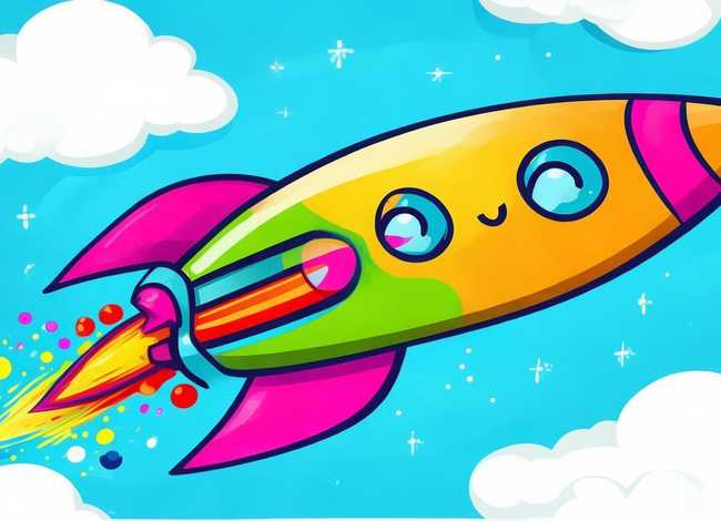 关于火箭的儿童图画 - 关于火箭的儿童图画简单