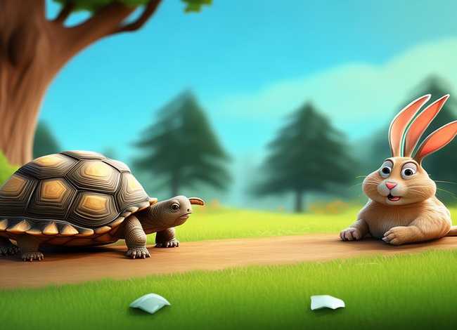 4个简单幼儿故事连环画 - 4个简单幼儿故事连环画龟兔赛跑