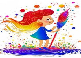 神笔马良儿童画图片，神笔马良的简易儿童画图片