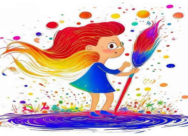 神笔马良儿童画图片，神笔马良的简易儿童画图片