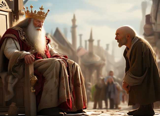 儿童故事国王与乞丐原文；国王与乞丐寓言故事