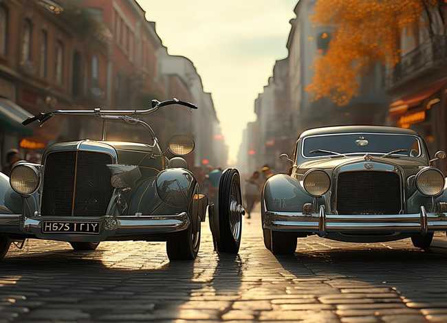 汽车和自行车的故事，汽车和自行车的故事500字