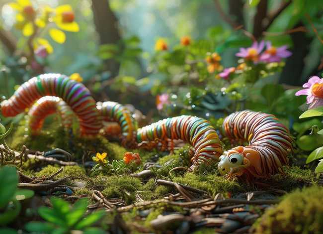 蚰蜒的儿童故事 - 蚰蜒的幼虫