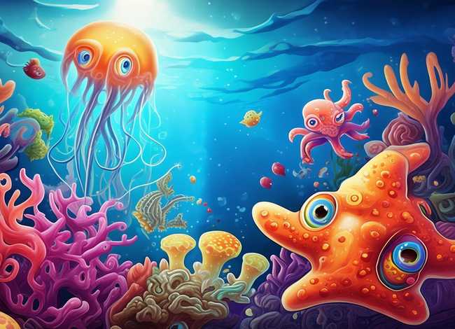 海底生物的儿童故事 海底生物的儿童画