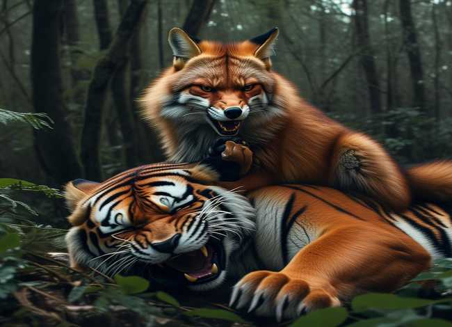 狐假虎威成语故事绘本 - 成语故事 狐假虎威