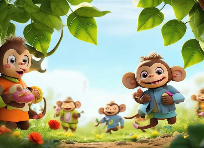 关于猴子的儿童故事；关于小猴子的故事幼儿