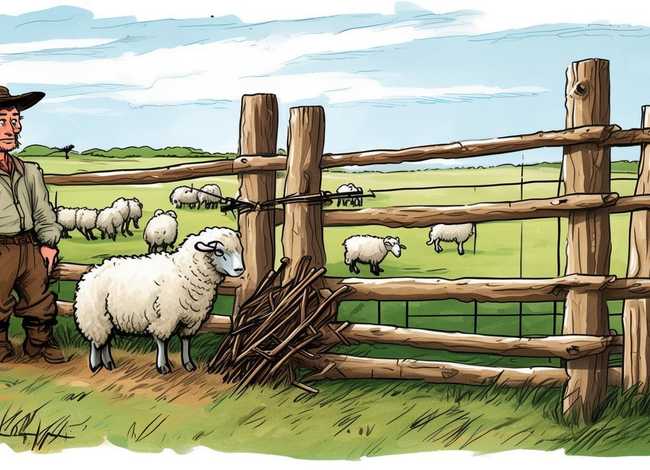 亡羊补牢的寓言故事怎么画，亡羊补牢的寓言故事怎么画简单