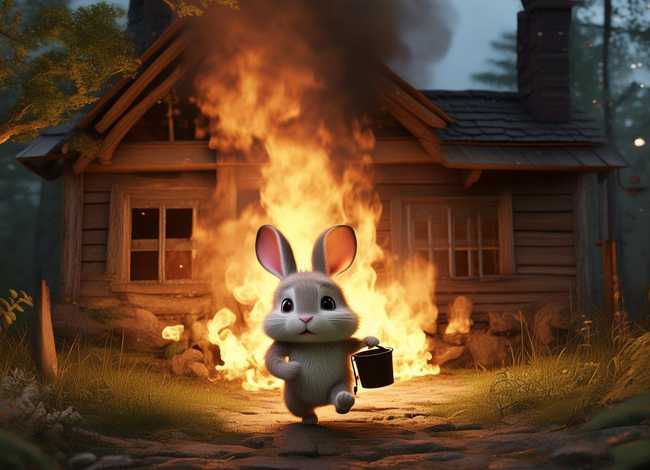 小白兔家着火的故事（小白兔家着火的故事绘本）