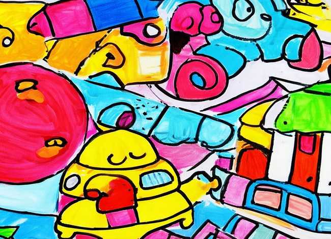 玩具儿童画图片大全 - 玩具儿童画图片大全简单