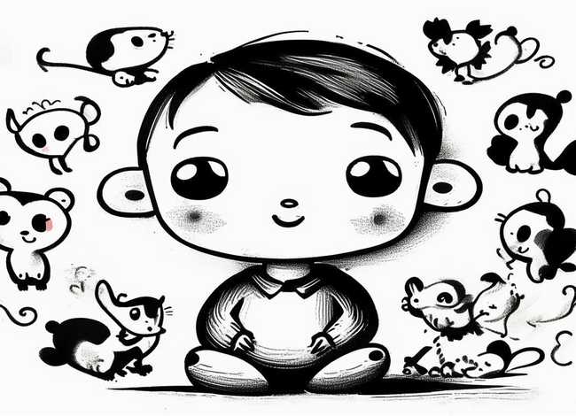 黑白儿童绘本 黑白儿童绘本图片 黑白儿童绘本 黑白儿童绘本图片