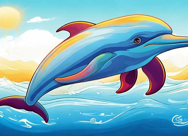 海豚儿童简笔画 - 儿童简笔画海豚的画法