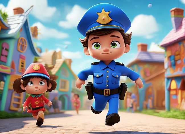儿童故事警察抓小偷的故事，警察抓小偷的幼儿故事