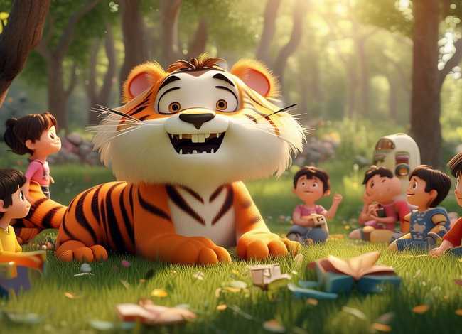 没牙齿的老虎儿童故事；没有牙齿的老虎故事文字版