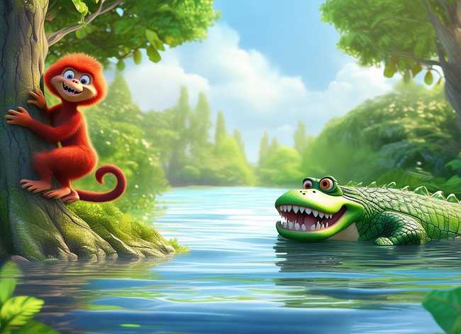 儿童故事大全猴子和鳄鱼（幼儿故事猴子和鳄鱼的故事）