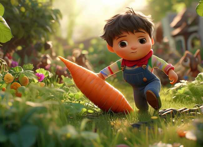 儿童故事拔萝卜故事免费听英文 - 拔萝卜英文故事翻译