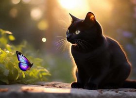 猫和蝴蝶故事；猫和蝴蝶的故事