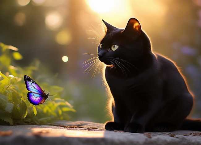 猫和蝴蝶故事；猫和蝴蝶的故事